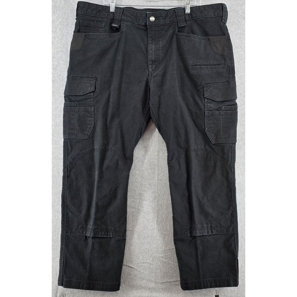 Noble Outfitters‎ Cargo Pants Mens 42x30 Hammer Drill Black Stretch Fullflexx HD